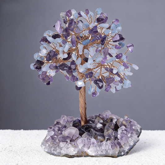 Calm Days — Amethyst & Aquamarine Feng Shui Tree