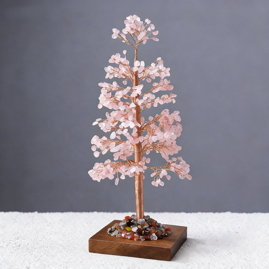 Heart & Softness — Rose Quartz Feng Shui tree
