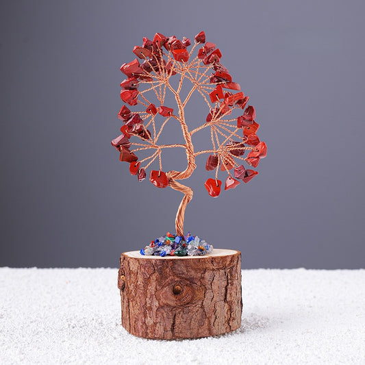Vital Roots — Red Jasper Feng Shui Tree