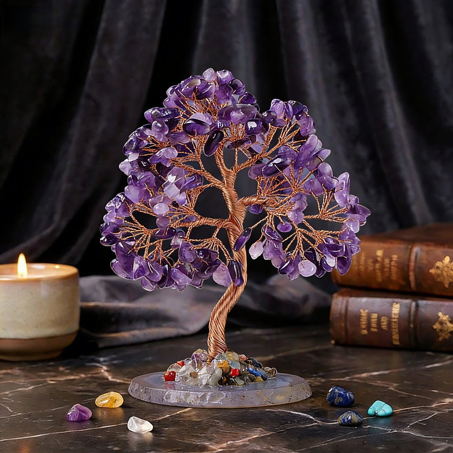 Amethyst Crystal Tree on Desk – Energy Decor for Home