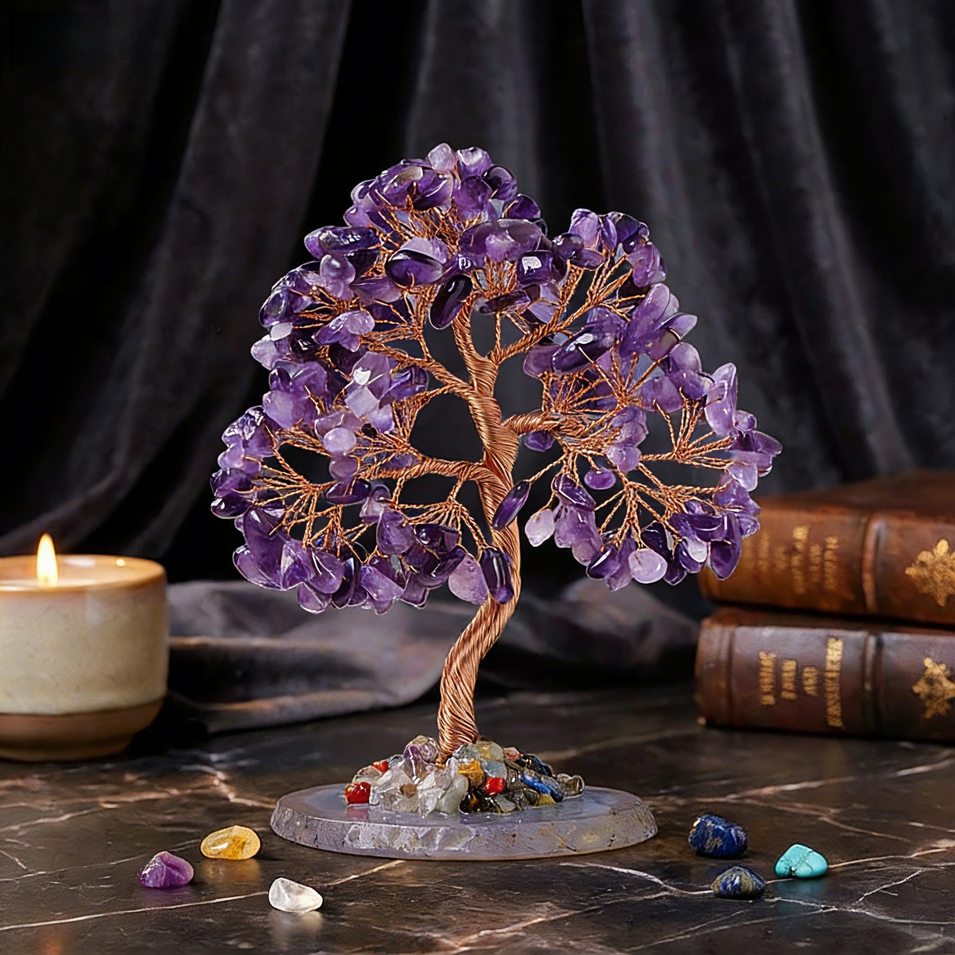 Amethyst Crystal Tree on Desk – Energy Decor for Home