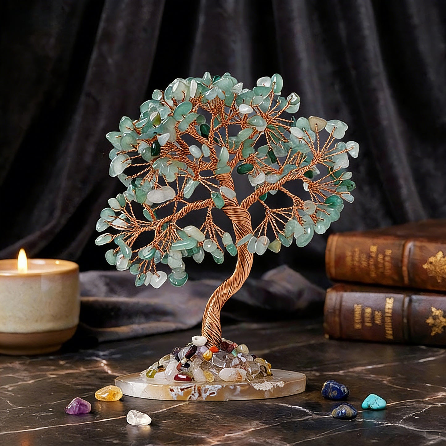 Aventurine Crystal Tree on Desk