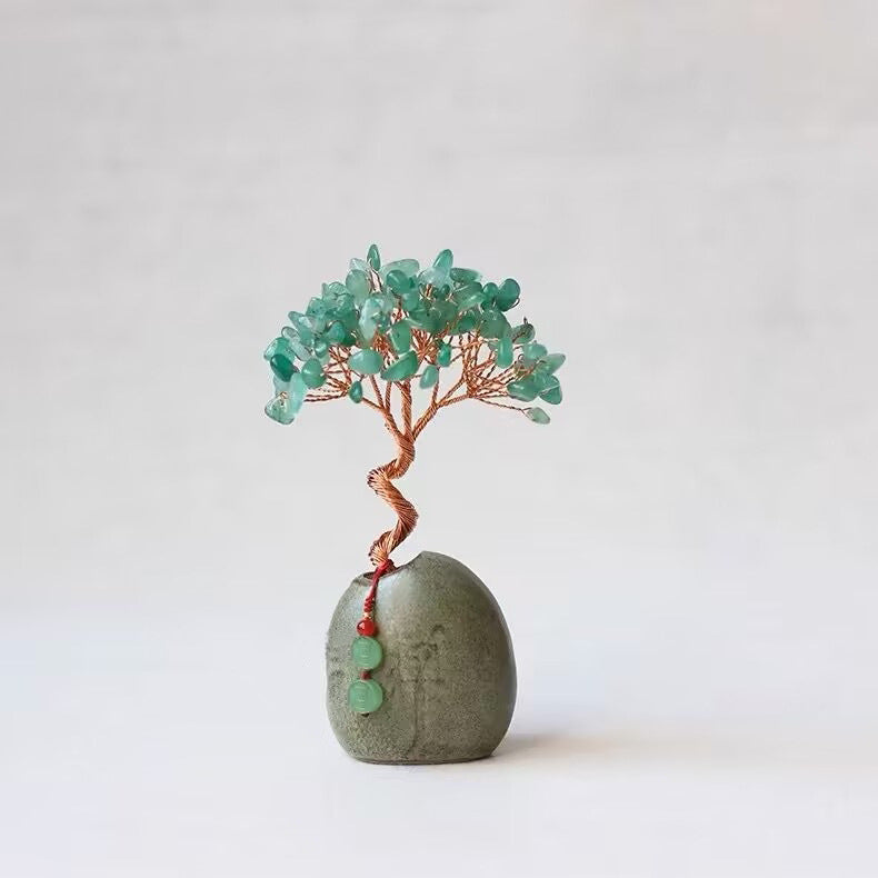 Good Fortune — Green Aventurine Feng Shui Tree