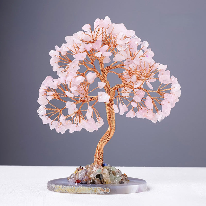 Rose Quartz Crystal Tree – Energy Decor for Home