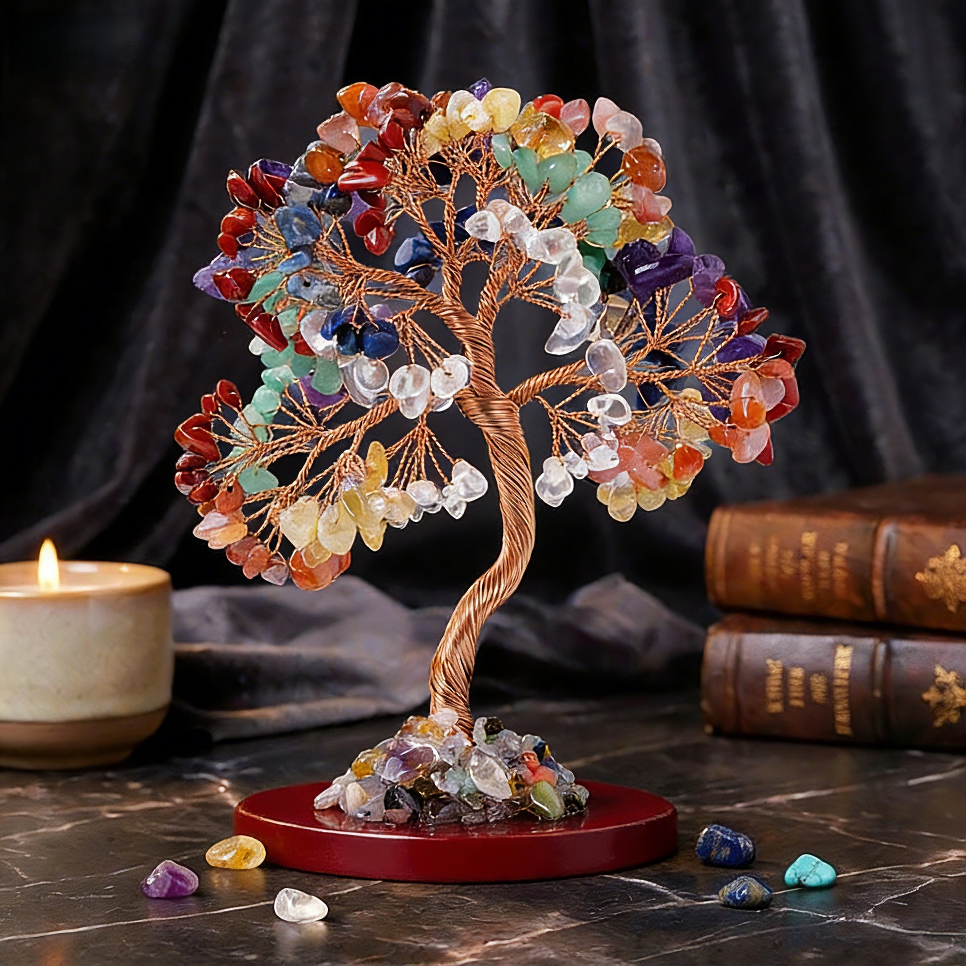Seven Chakra Crystal Tree on Desk